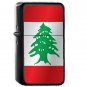 Lebanon Country National Emblem Flag - Oil Windproof Flip Top Black Lighters Briquet Encendedor 1884