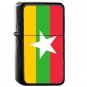 Myanmar (formerly Burma) Country National Emblem Flag - Oil Flip Top Black Lighters 2058
