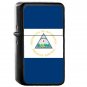 Nicaragua Country National Emblem Flag - Oil Flip Top Black Lighters 2096