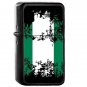 Nigeria Country National Emblem Flag - Oil Flip Top Black Lighters 2112