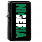 Nigeria Country National Emblem Flag - Oil Flip Top Black Lighters 2114