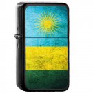 Rwanda Country National Emblem Flag - 	Oil Windproof Flip Top Black Lighters Briquet Encendedor 2250
