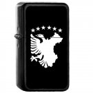 Albania Country National Emblem Flag - Oil Windproof Flip Top Black Lighters Briquet Encendedor 1011