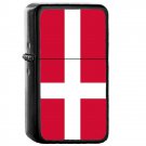 Denmark Country National Emblem Flag - Oil Windproof Flip Top Black Lighters Briquet Encendedor 1428