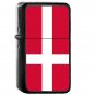Denmark Country National Emblem Flag - Oil Windproof Flip Top Black Lighters Briquet Encendedor 1428