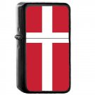 Denmark Country National Emblem Flag - Oil Windproof Flip Top Black Lighters Briquet Encendedor 1429