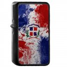 Dominican Republic Country National Emblem Flag - Oil Flip Top Black Lighters 1458