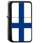Finland Country National Emblem Flag - Oil Windproof Flip Top Black Lighters Briquet Encendedor 1560