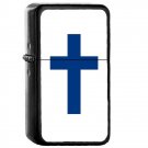 Finland Country National Emblem Flag - Oil Windproof Flip Top Black Lighters Briquet Encendedor 1563