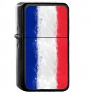 France Country National Emblem Flag - Oil Windproof Flip Top Black Lighters Briquet Encendedor 1565