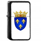 France Country National Emblem Flag - Oil Windproof Flip Top Black Lighters Briquet Encendedor 1572