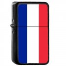France Country National Emblem Flag - Oil Windproof Flip Top Black Lighters Briquet Encendedor 1574