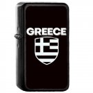 Greece Country National Emblem Flag - Oil Windproof Flip Top Black Lighters Briquet Encendedor 1636