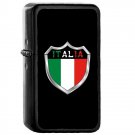 Italy Country National Emblem Flag - Oil Windproof Flip Top Black Lighters Briquet Encendedor 1785