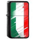 Italy Country National Emblem Flag - Oil Windproof Flip Top Black Lighters Briquet Encendedor 1788