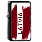 Latvia Country National Emblem Flag - Oil Windproof Flip Top Black Lighters Briquet Encendedor 1872
