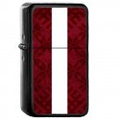 Latvia Country National Emblem Flag - Oil Windproof Flip Top Black Lighters Briquet Encendedor 1874