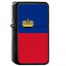 Liechtenstein Country National Emblem Flag - Oil Flip Top Black Lighters 1908