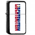 Liechtenstein Country National Emblem Flag - Oil Flip Top Black Lighters 1914