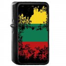 Lithuania Country National Emblem Flag - Oil Flip Top Black Lighters 1920