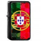 Portugal Country National Emblem Flag - Oil Flip Top Black Lighters 2222