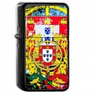 Portugal Country National Emblem Flag - Oil Flip Top Black Lighters 2224