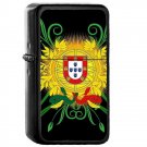 Portugal Country National Emblem Flag - Oil Flip Top Black Lighters 2225