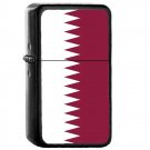 Qatar Country National Emblem Flag - 	Oil Windproof Flip Top Black Lighters Briquet Encendedor 2227