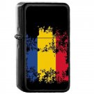 Romania Country National Emblem Flag - Oil Flip Top Black Lighters 2238