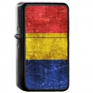 Romania Country National Emblem Flag - Oil Flip Top Black Lighters 2240