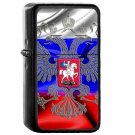 Russia Country National Emblem Flag - 	Oil Windproof Flip Top Black Lighters Briquet Encendedor 2241