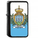 San Marino Country National Emblem Flag - Oil Flip Top Black Lighters 2291