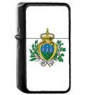 San Marino Country National Emblem Flag - Oil Flip Top Black Lighters 2292