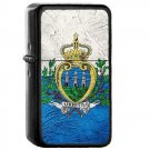 San Marino Country National Emblem Flag - Oil Flip Top Black Lighters 2297