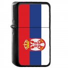 Serbia Country National Emblem Flag - 	Oil Windproof Flip Top Black Lighters Briquet Encendedor 2329
