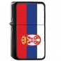 Serbia Country National Emblem Flag - 	Oil Windproof Flip Top Black Lighters Briquet Encendedor 2329
