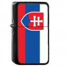 Slovakia Country National Emblem Flag - Oil Flip Top Black Lighters 2371