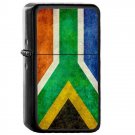 South Africa Country National Emblem Flag - Oil Flip Top Black Lighters 2398