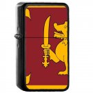 Sri Lanka Country National Emblem Flag - Oil Flip Top Black Lighters 2423