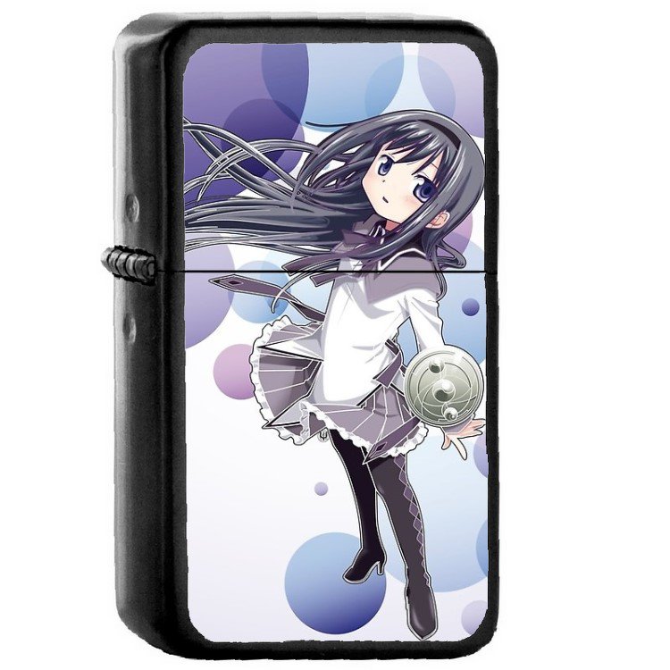 Akemi Homura - Oil Windproof Flip Top Black Lighters Briquet Encendedor 487