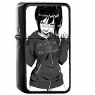 Anime Girl - 	Oil Windproof Flip Top Black Lighters Briquet Encendedor 231