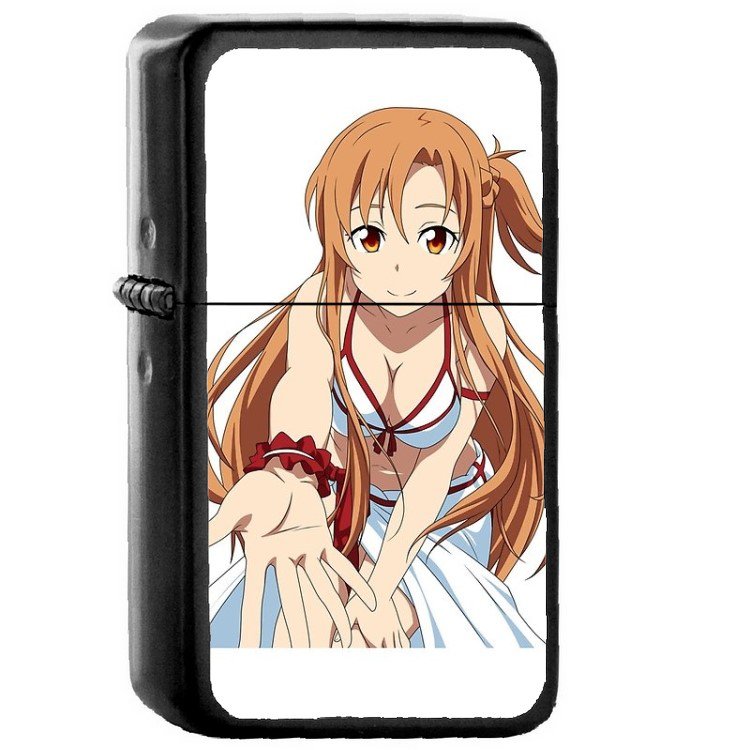 Asuna Yuuki Sword Art Online SAO - Oil Windproof Flip Top Black Lighters Briquet Encendedor 376