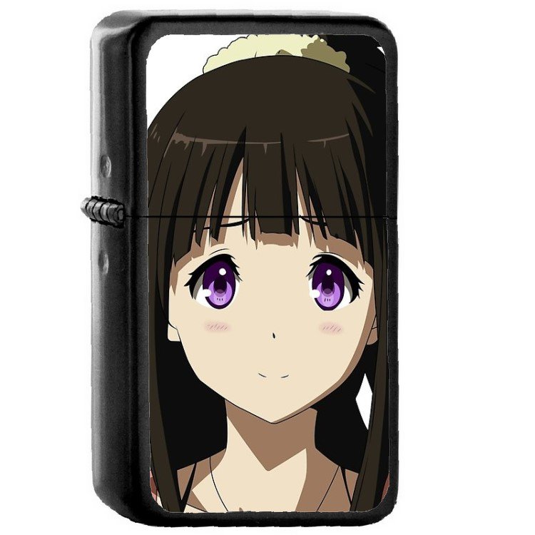 Hyouka Eru Chitanda - Oil Windproof Flip Top Black Lighters Briquet Encendedor 535