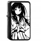 Hyouka Eru Chitanda - Oil Windproof Flip Top Black Lighters Briquet Encendedor 538