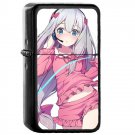Izumi Sagiri - Oil Windproof Flip Top Black Lighters Briquet Encendedor 378