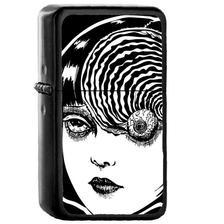 Junji Ito Uzumaki - Oil Windproof Flip Top Black Lighters Briquet Encendedor 345