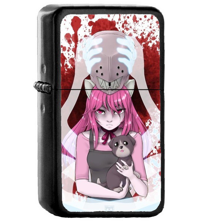 Lucy Elfen Lied - Oil Windproof Flip Top Black Lighters Briquet Encendedor 575