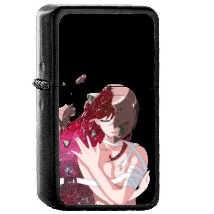 Lucy Elfen Lied - Oil Windproof Flip Top Black Lighters Briquet Encendedor 576