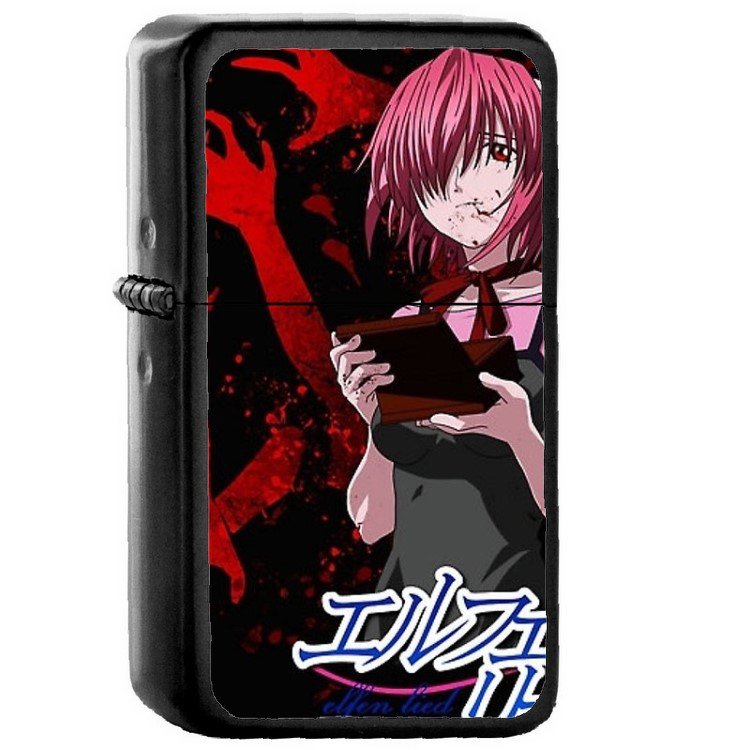 Lucy Elfen Lied - Oil Windproof Flip Top Black Lighters Briquet Encendedor 577
