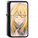 Miyazono Kaori - Oil Windproof Flip Top Black Lighters Briquet Encendedor 506